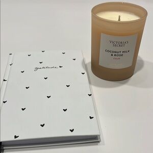 Victoria's Secret Candle and Heart Notebook Set